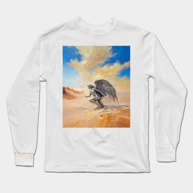 Chromed Angel Of Resilience Long Sleeve T-Shirt by PositiefVibez